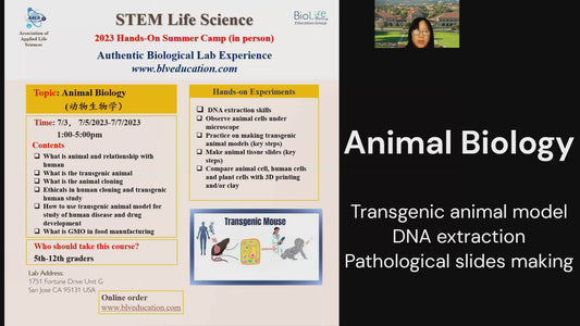 Animal Biology (Summer Camp 2024  June 10-14th, 1-5pm, Monday -Friday)